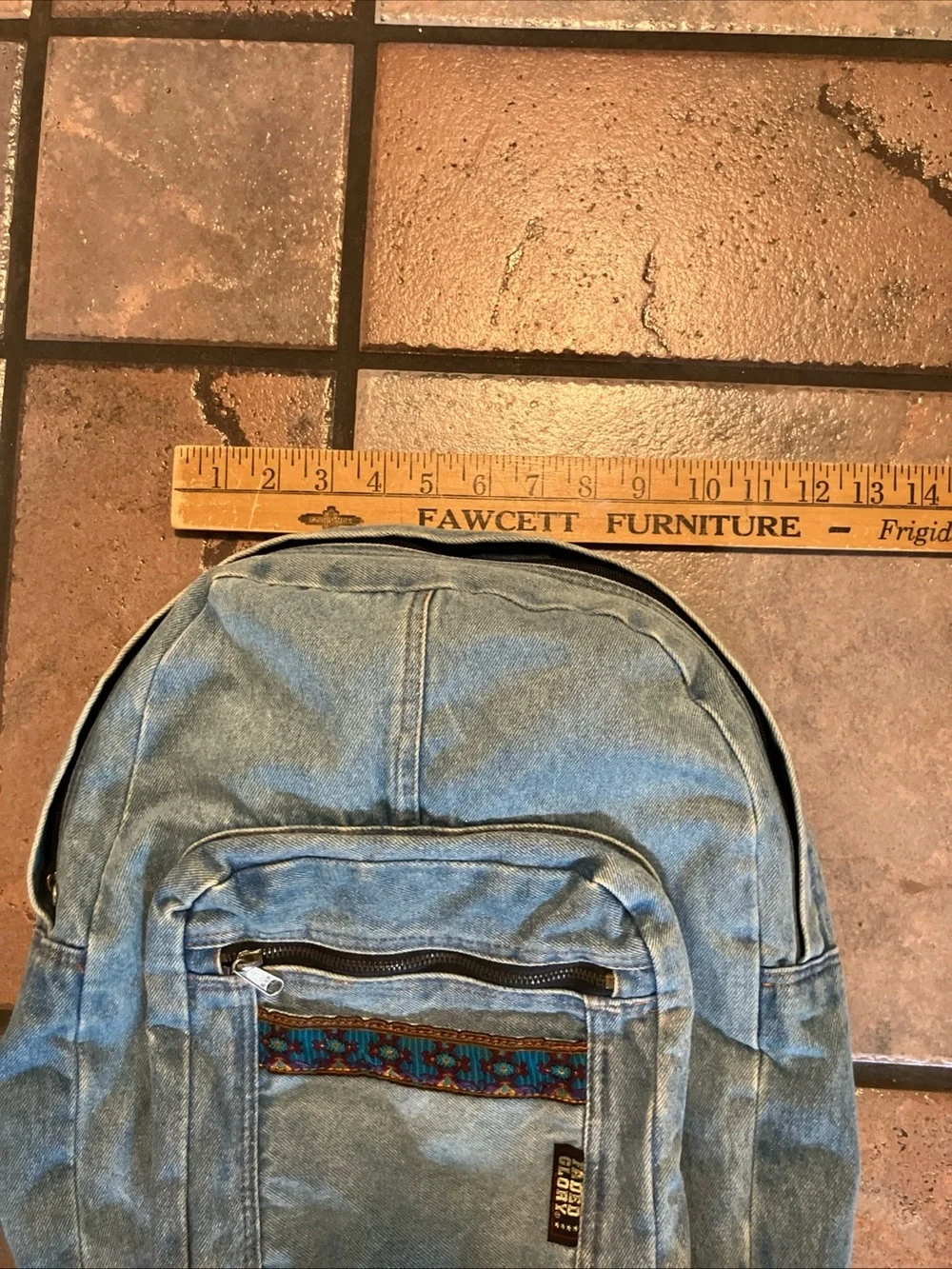 vintage faded glory backpack denim
